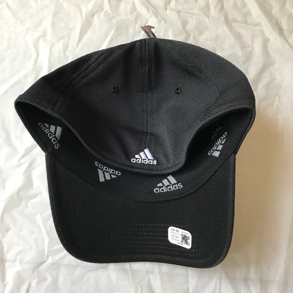 NEW Adidas Men's Release II Stretch Fit Size S/M Black/White Logo Cap Sport Hat - Picture 5 of 8